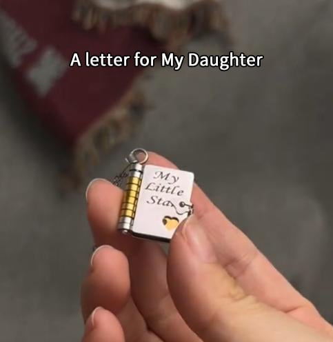 My Little Star Book Necklace for Daughter, Birthday Day Gift Graduation Jewelry of Love