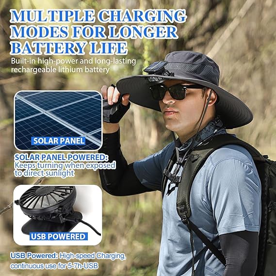 š„Summer Hot Sale 49% OFFā”2026 New Ultralight Solar Fan Sun HatšLighter Than a Baseball!ā¾(Only 11oz)