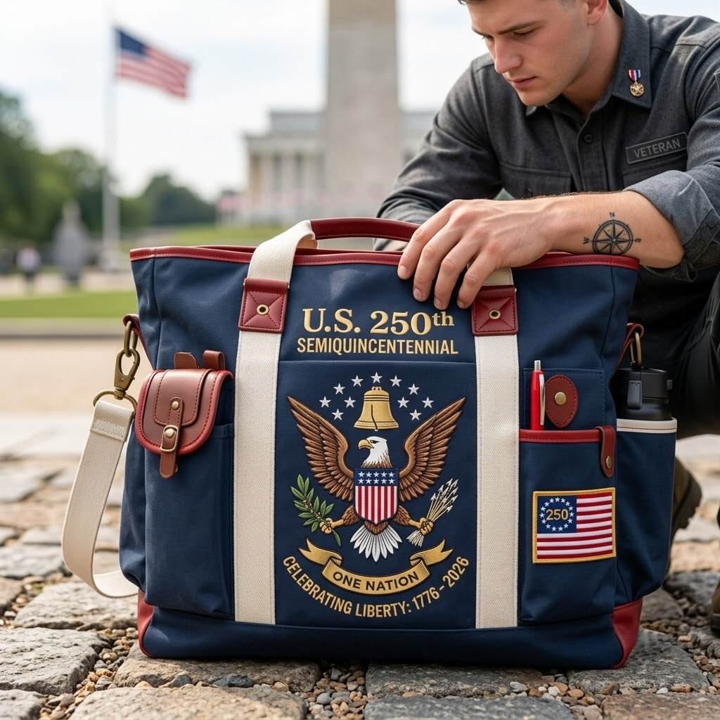 USA 250th Anniversary Edition Heavy-Duty Multifunctional Outdoor Tote Bag