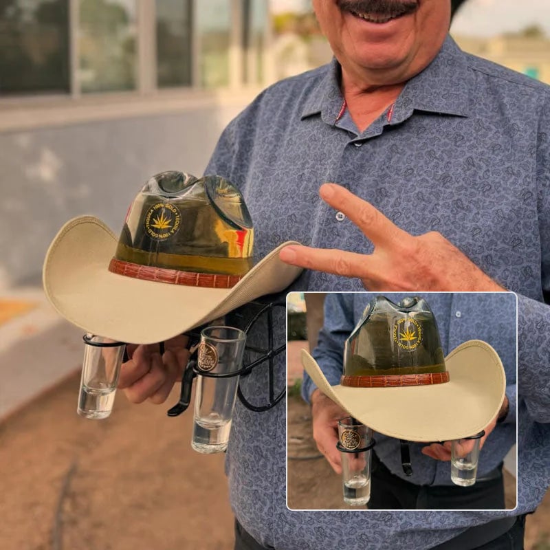 🔥Last Day 50% OFF🤠Cowboy Hat Bottle Holder – Refillable Design