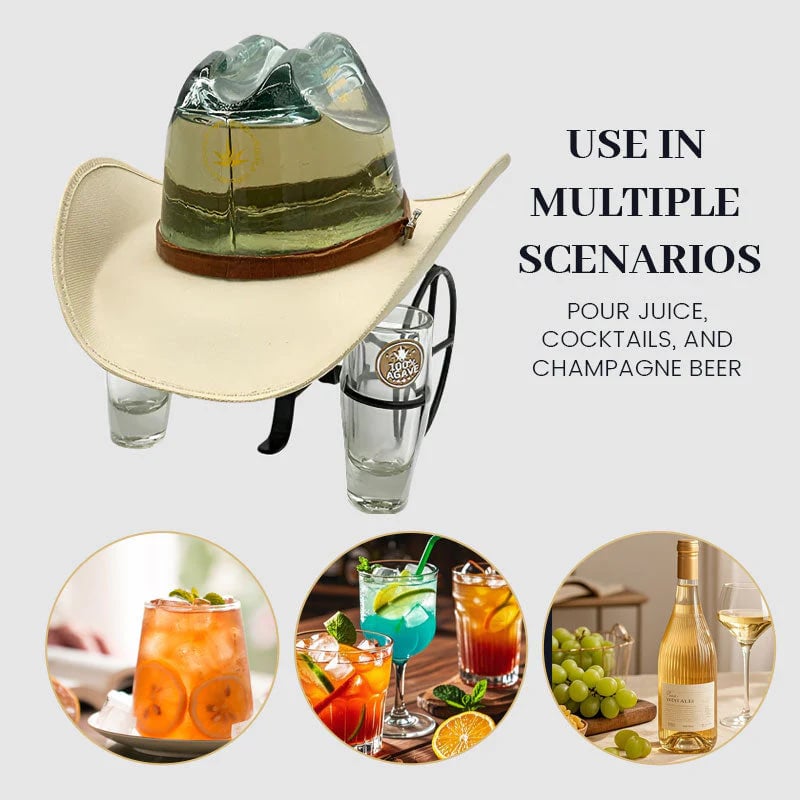 🔥Last Day 50% OFF🤠Cowboy Hat Bottle Holder – Refillable Design
