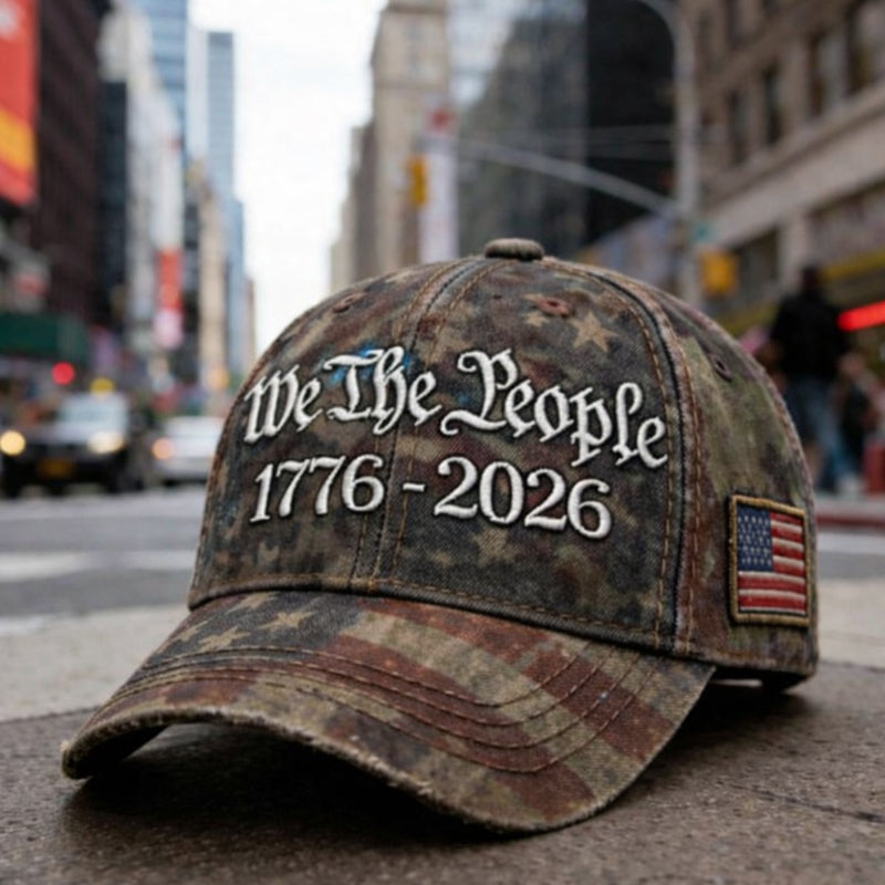 US Retro 250th Anniversary Print Casual Hat