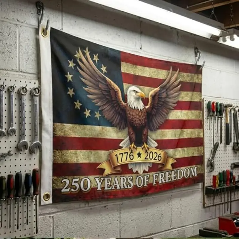 Last Day 49% OFF🔥250th Anniversary USA Commemorative Flag (3x5 Ft),Double-Sided Embroidered