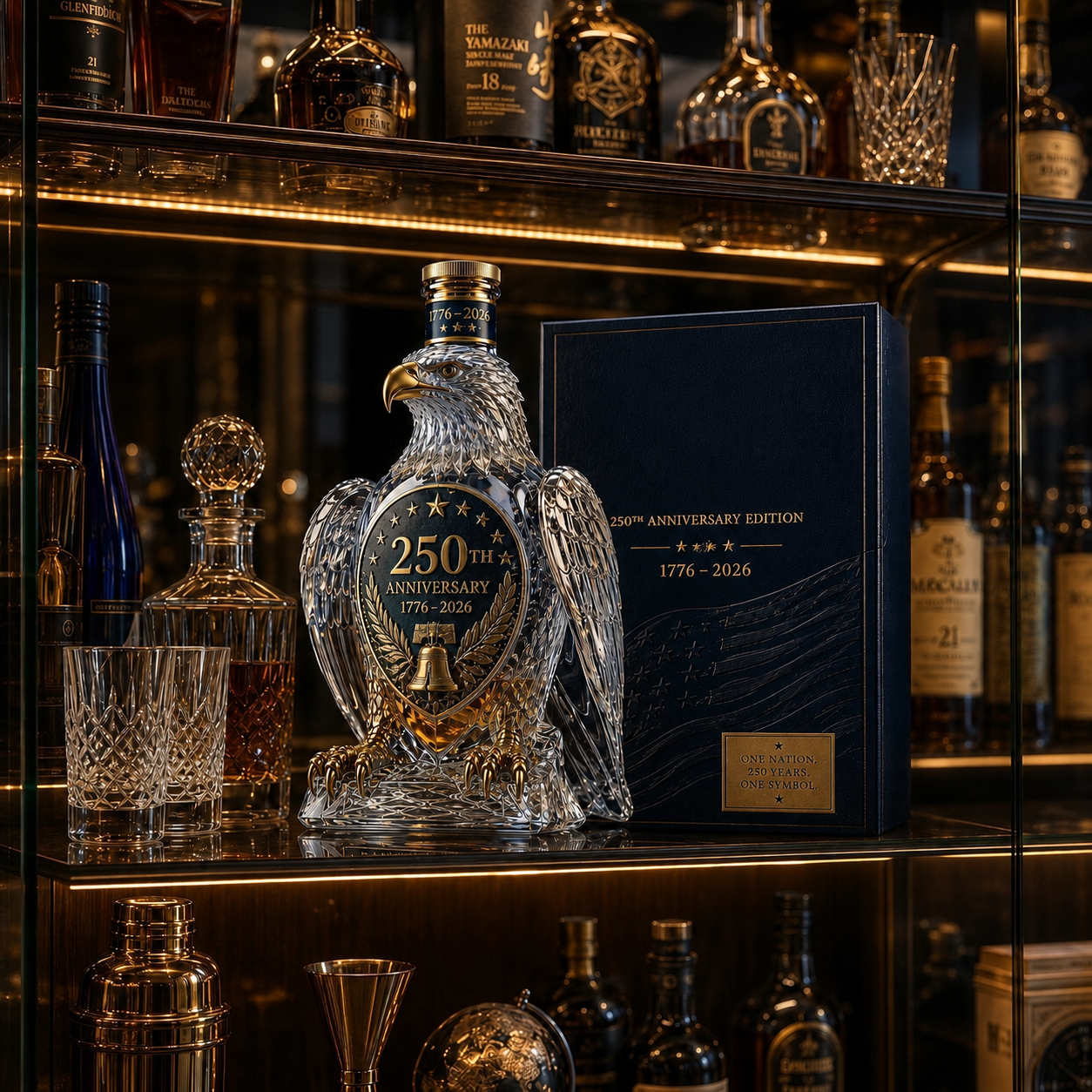🦅250th Anniversary Whiskey 3D Sculpted Eagle Bottle