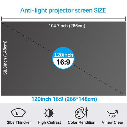 Anti-Light 4K Projector Screen (16:9)🎥✨
