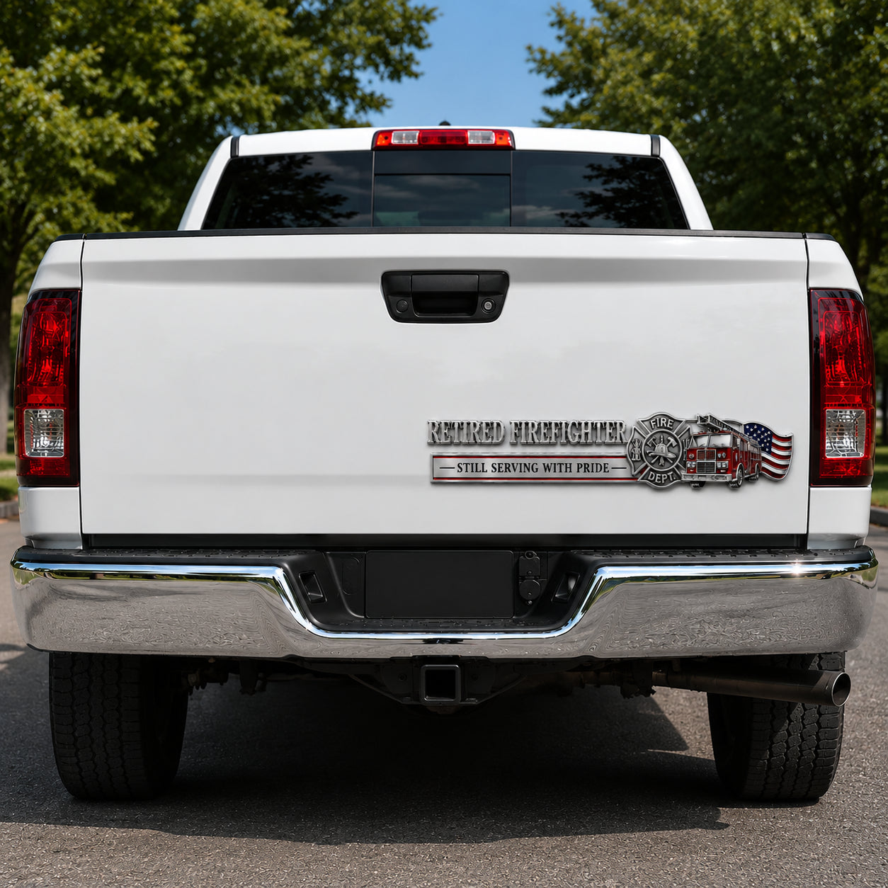 Retired Firefighter Pride Badge Decal – ‘Still Serving With Pride’ Truck & Car Emblem