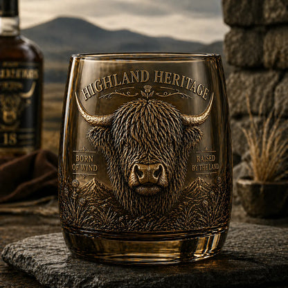 🐂Highland Heritage Whisky Glass