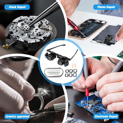 2X–24X LED Head Magnifier – Hands-Free Precision Work