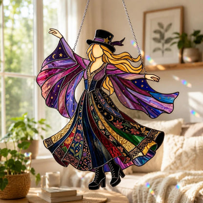 💥LAST DAY 57% OFF - 💃Stevie Nicks🤘Handmade Stained Glass Spinner