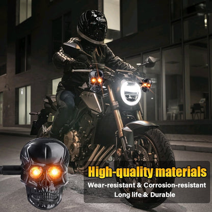 🏍️2025 Halloween Pre-Sale💥Skull Head LED Amber Turn Signal Indicator Light