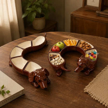 🐾Dachshund Divided Serving Tray