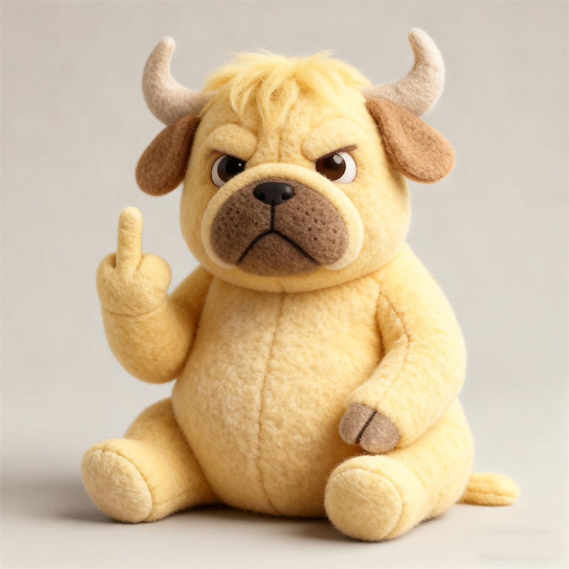 Funny Middle Finger Dog Plush Toy – The Perfect Gag Gift 🎁