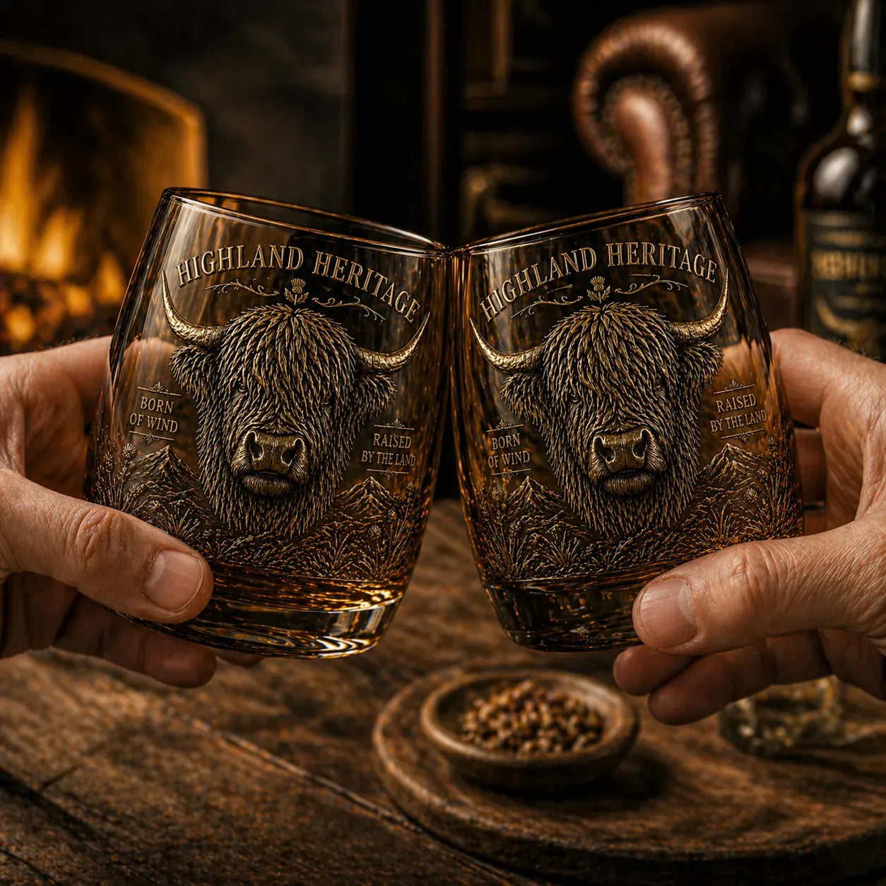 🐂Highland Heritage Whisky Glass