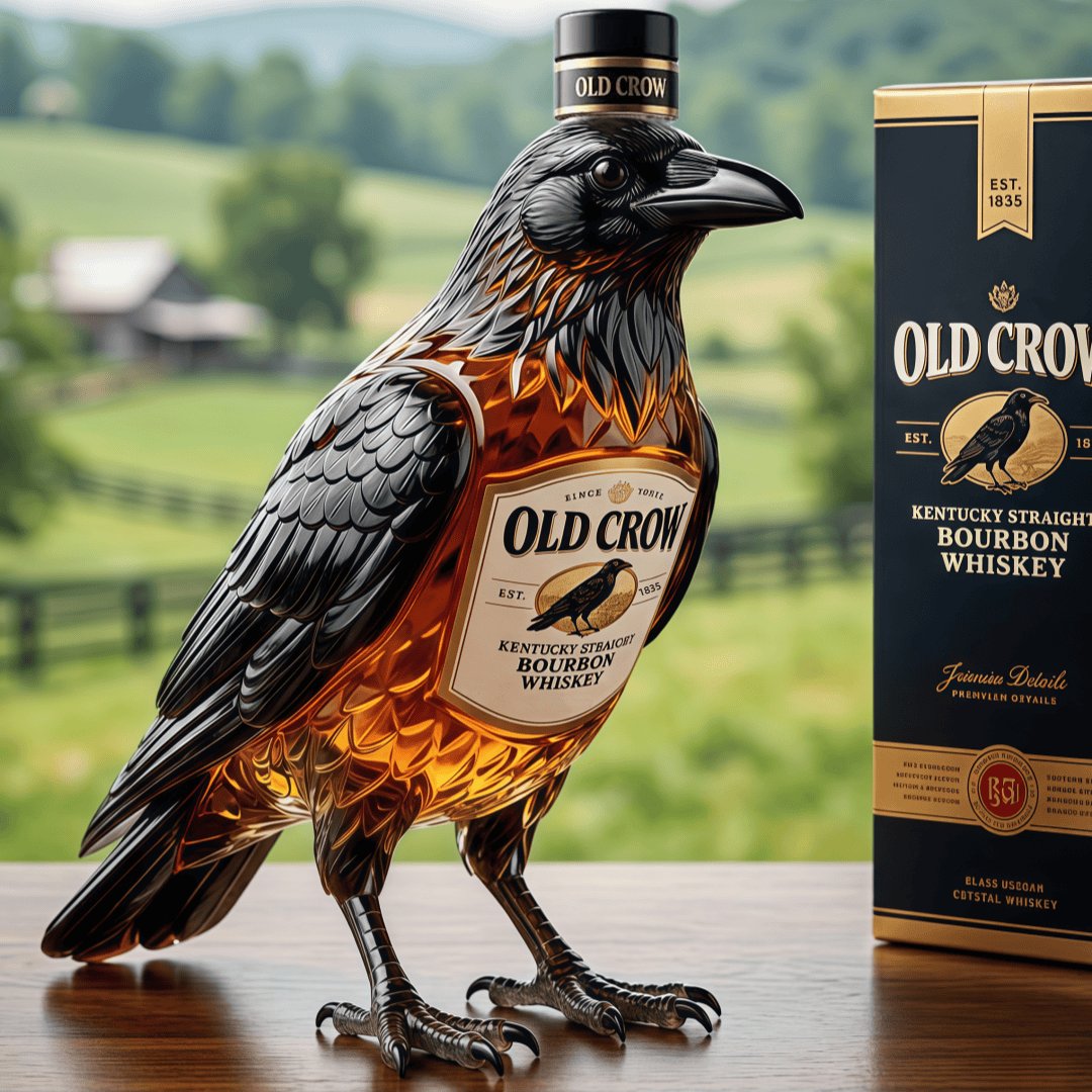 🐦‍⬛ Old Crow 3D Crow-Shaped Bourbon Bottle