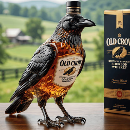 🐦‍⬛ Old Crow 3D Crow-Shaped Bourbon Bottle