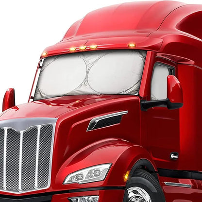 Semi-Trailer Sunshade for Full Windshield and Side Windows