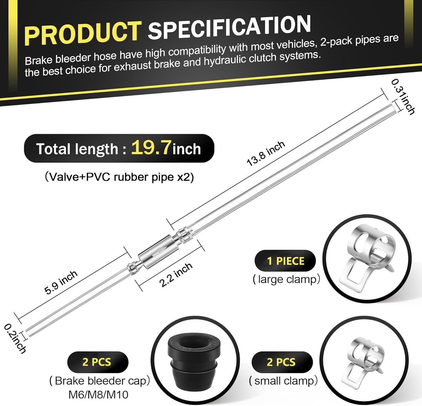 🔥Last Day 49% OFF - 💥Brake Bleeder Hose One Way Check Valve