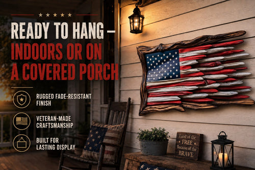 🎁Father’s Day 49% OFF - 🇺🇸 Battle Worn Wooden Flag | Handcrafted Patriotic Wall Art by Veteran
