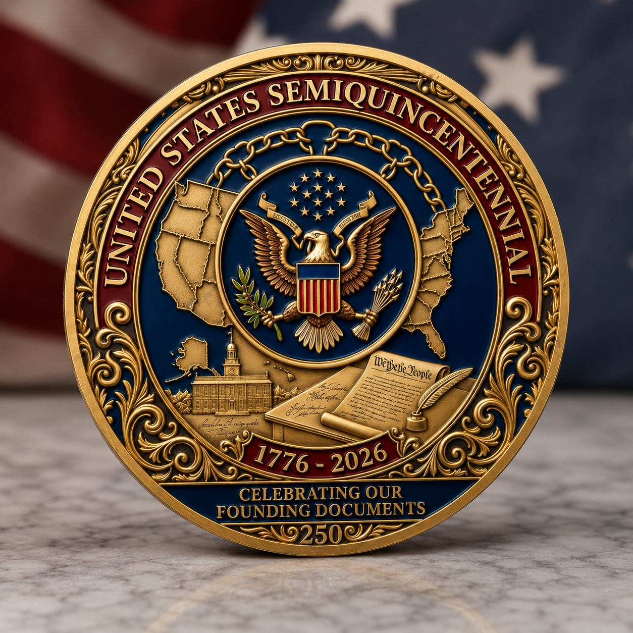 ⚡Last Day 60% OFF - United States 250th Anniversary Commemorative Challenge Coin