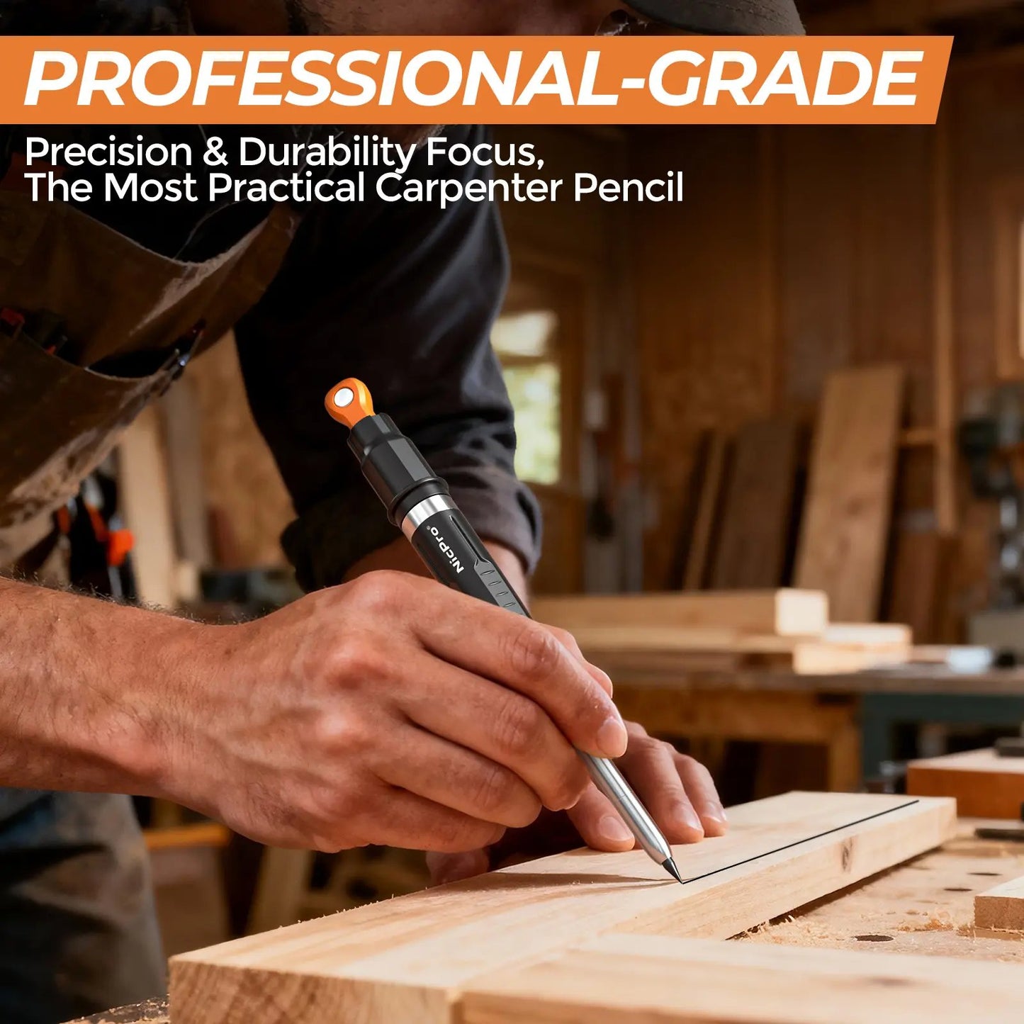 ✍️7-In-1 Nicpro Carpenter Pencils with Sharpener