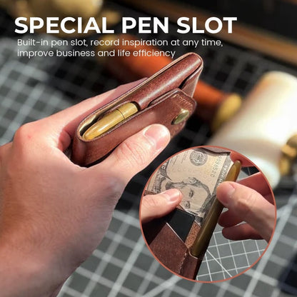 🔥LAST DAY 49% OFF - 💰💫Multifunctional Handmade Leather Wallet