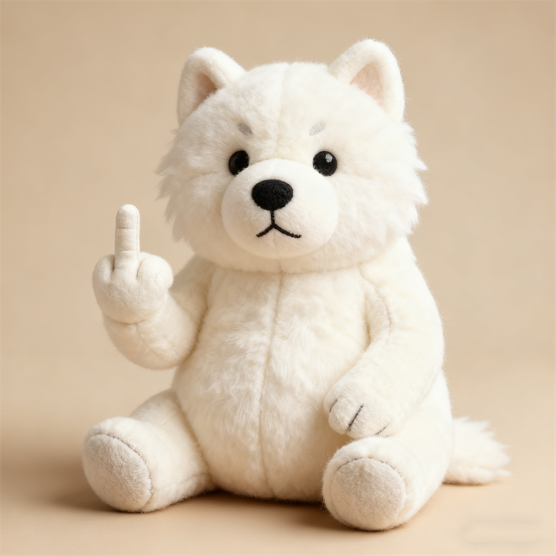 Funny Middle Finger Dog Plush Toy – The Perfect Gag Gift 🎁