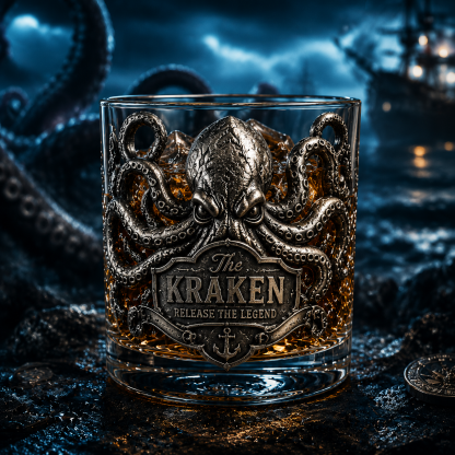 The Kraken Whiskey Glass – Release the Legend