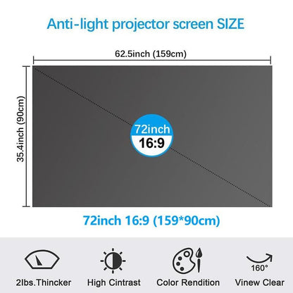 Anti-Light 4K Projector Screen (16:9)🎥✨