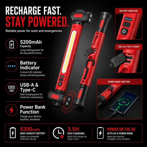 Father's Day Promotion SAVE 49% & FREE SHIPPING🔥3000LM Rechargeable Magnetic LED Work Light Bar