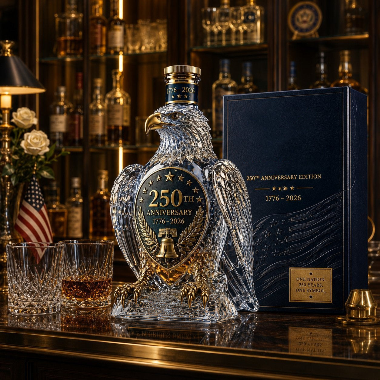 🦅250th Anniversary Whiskey 3D Sculpted Eagle Bottle