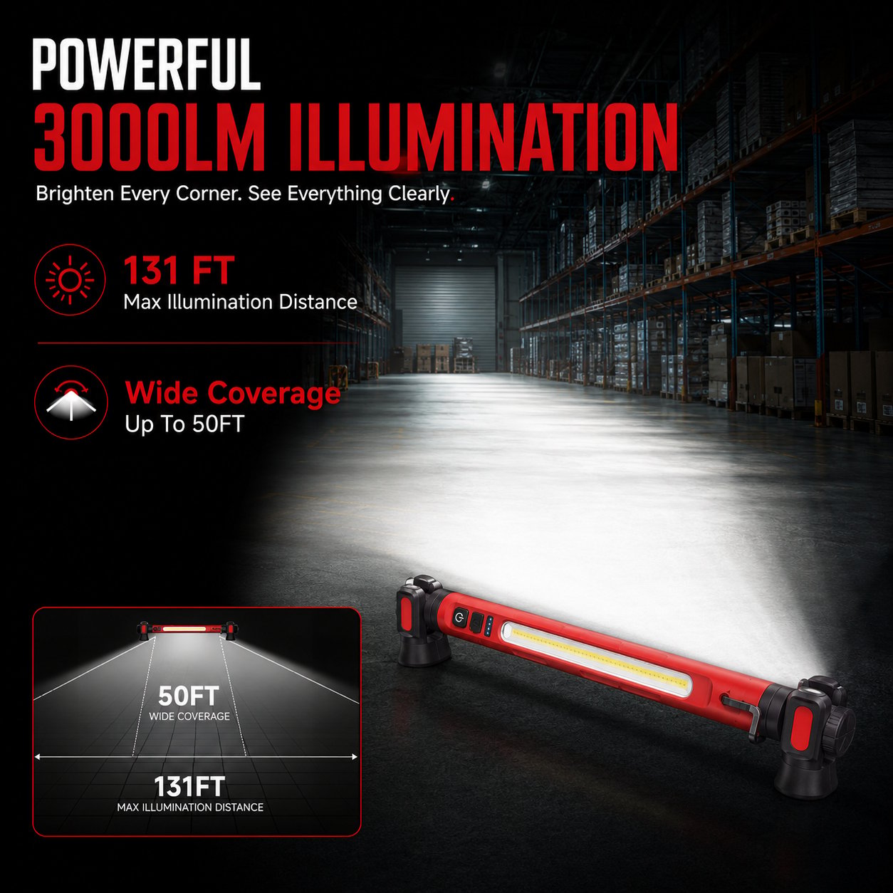 Father's Day Promotion SAVE 49% & FREE SHIPPING🔥3000LM Rechargeable Magnetic LED Work Light Bar