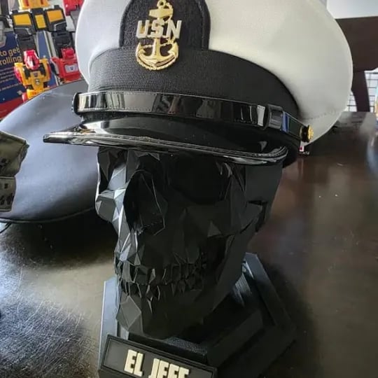 🔥Last Day 50% OFF - Military Beret Display Skull Veteran Gift | Custom Personalized Available 🪖💀