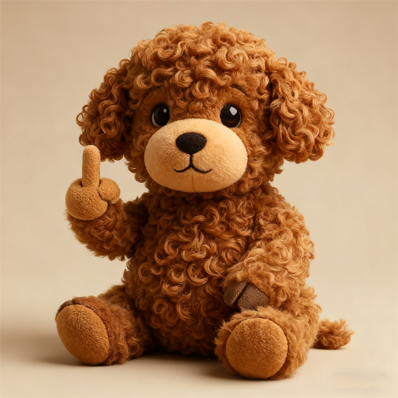 Funny Middle Finger Dog Plush Toy – The Perfect Gag Gift 🎁