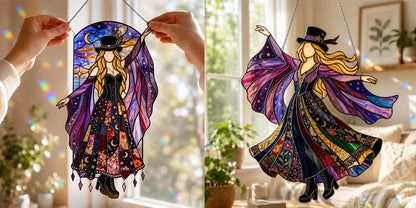 💥LAST DAY 57% OFF - 💃Stevie Nicks🤘Handmade Stained Glass Spinner