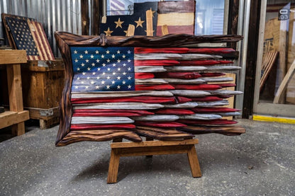 🎁Father’s Day 49% OFF - 🇺🇸 Battle Worn Wooden Flag | Handcrafted Patriotic Wall Art by Veteran