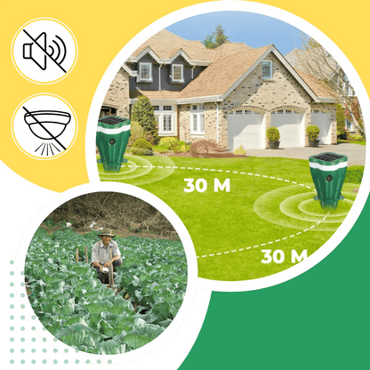 Solar Ultrasonic Outdoor Animal Repellent