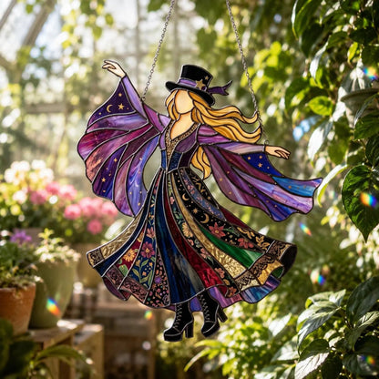 💥LAST DAY 57% OFF - 💃Stevie Nicks🤘Handmade Stained Glass Spinner