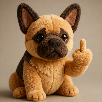 Funny Middle Finger Dog Plush Toy – The Perfect Gag Gift 🎁