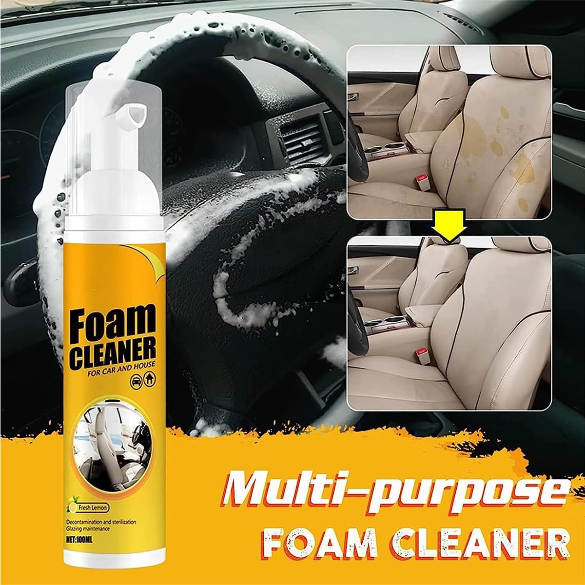All-Purpose Magic Foam Cleaner for Car & Home