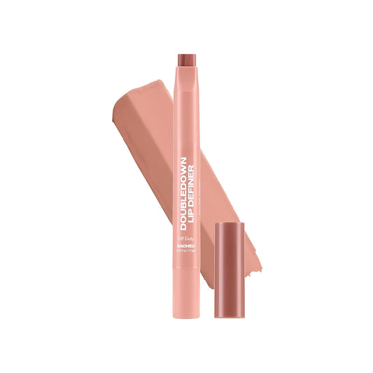 sacheu DoubleDown Lip Definer - 2-in-1 Lip Liner & Balm, Long-Lasting K-Beauty Lipstick with Satin Finish, Avocado Oil & Vitamin E