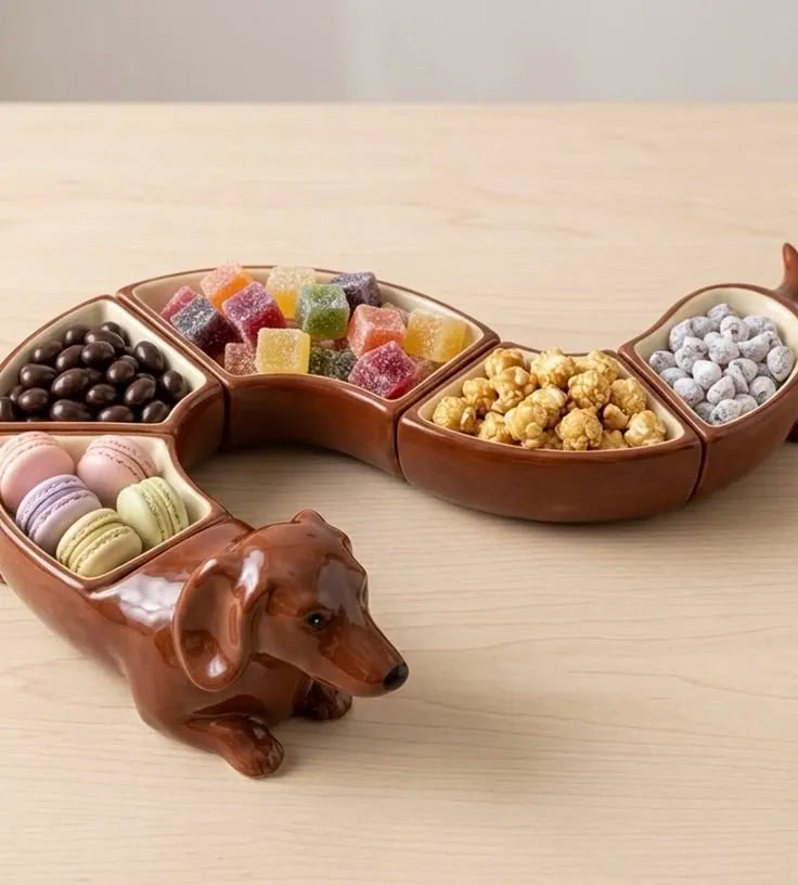 🐾Dachshund Divided Serving Tray