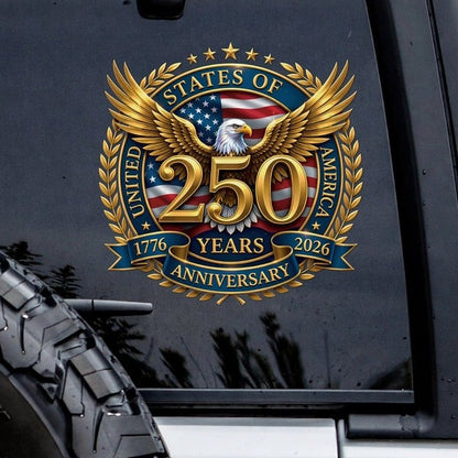USA Eagles 250th Anniversary Semiquincentennial 1776-2026 Car Window Decal Sticker