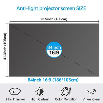 Anti-Light 4K Projector Screen (16:9)🎥✨