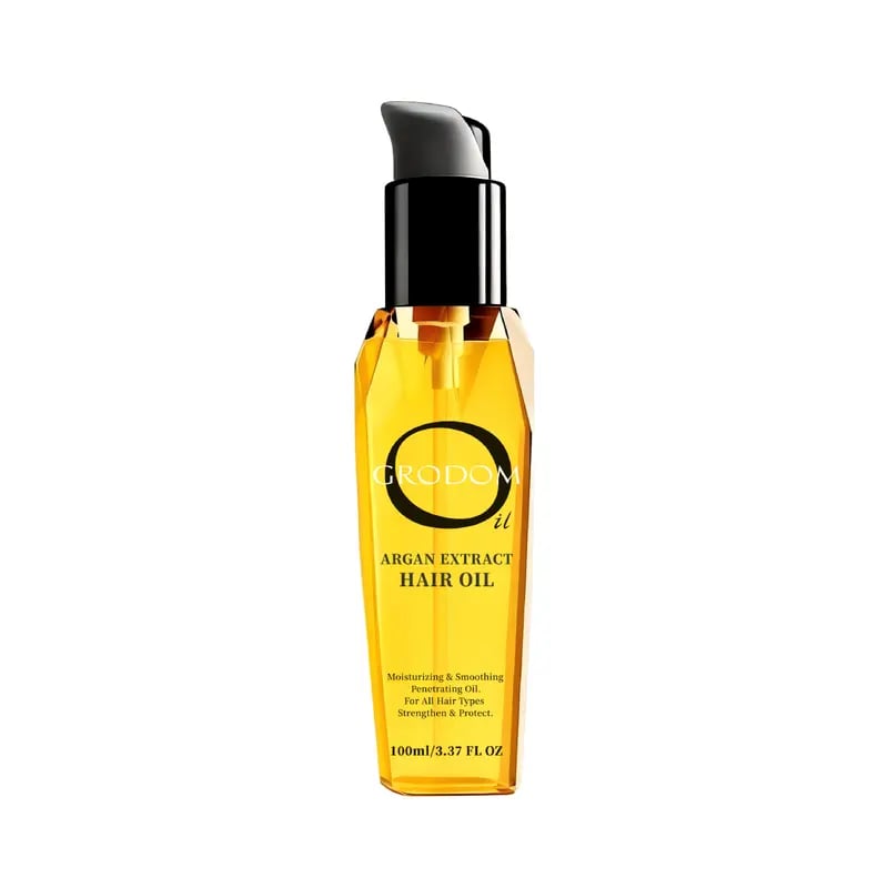 [GRODOM]Argan Extract Hair Oil - 100% Pure, Raw & Natural Blend with Coconut Oil | No Grease, All Glow | Balance Scalp Sebum | Nourish Hair Follicles,Enriched With Rosemary Oil-Effortlessbeauty-Scalphealth