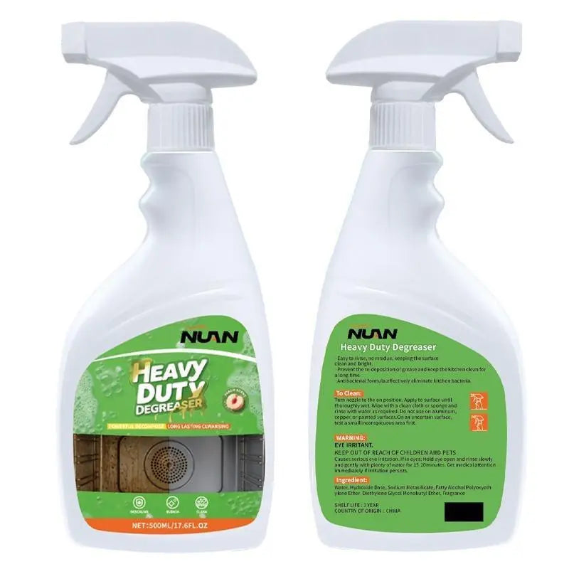 Heavy Duty Kitchen Degreaser Spray 500ml – Powerful Grease & Oil Remover for Stove, Oven, Countertops & Range Hoods