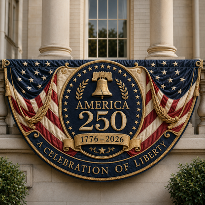🇺🇸America 250 Fan Bunting Flag