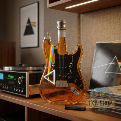 Pink Floyd Dark Side of the Moon Guitar Shaped Whiskey Bottle