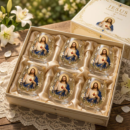 🔥Last Day 50% OFF - 🙏✝️ 2026 Limited Edition “Morning Prayer” Glass Tea Cup ☀️☕ – Faith & Serenity Collection