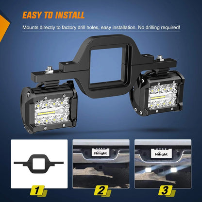 4 Inch 60W LED Pods with Tow Hitch Mounting Bracket