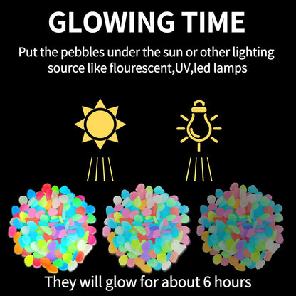 Luminous Stones – Mixed Color Glow Stones (200 pcs)